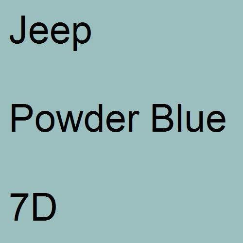 Jeep, Powder Blue, 7D.